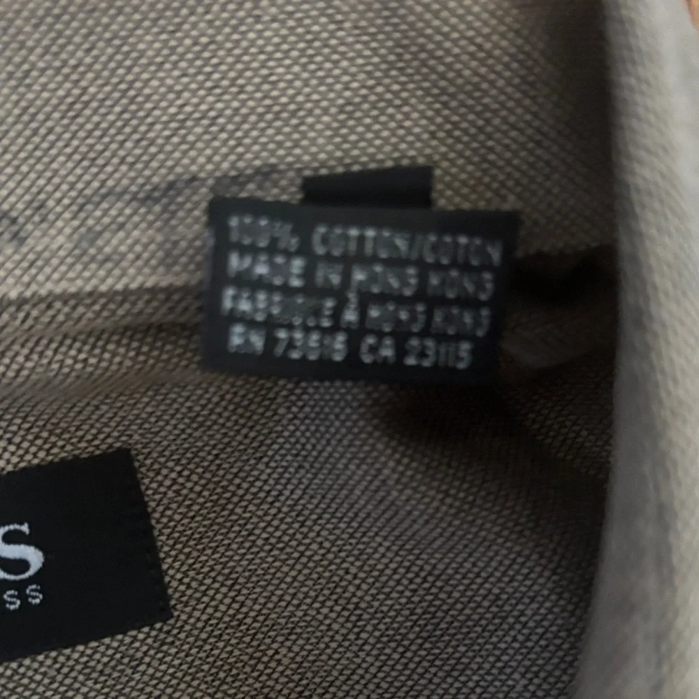 Boss by Hugo Boss Mens Olive Cotton Shirt neck 17 34/35